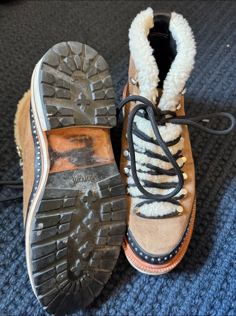 rag & bone Compass Genuine Shearling Combat Boot - Picture 6 of 7